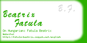 beatrix fatula business card